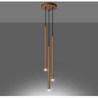 Sollux Lighting Pastelo lampa wisząca 3x8W złoty SL.1172