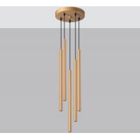 Sollux Lighting Pastelo lampa wisząca 5x8W złoty SL.1174