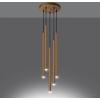 Sollux Lighting Pastelo lampa wisząca 5x8W złoty SL.1174