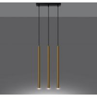 Sollux Lighting Pastelo lampa wisząca 3x8W złoty połysk SL.1196
