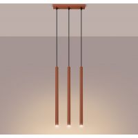 Sollux Lighting Pastelo lampa wisząca 3x8 W czerwona SL.1526