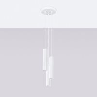 Sollux Lighting Karbon lampa wisząca 3x10 W biała SL.1538