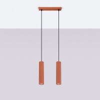 Sollux Lighting Karbon lampa wisząca 2x10 W czerwona SL.1631