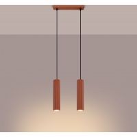 Sollux Lighting Karbon lampa wisząca 2x10 W czerwona SL.1631