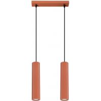 Sollux Lighting Karbon lampa wisząca 2x10 W czerwona SL.1631