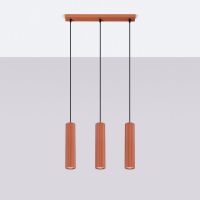 Sollux Lighting Karbon lampa wisząca 3x10 W czerwona SL.1632