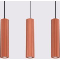 Sollux Lighting Karbon lampa wisząca 3x10 W czerwona SL.1632