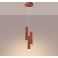 Sollux Lighting Karbon lampa wisząca 3x10 W czerwona SL.1633