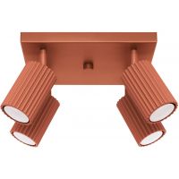 Sollux Lighting Karbon lampa podsufitowa 4x10 W czerwona SL.1640