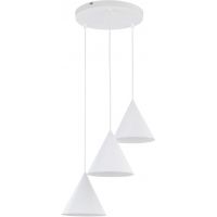 TK Lighting Cono lampa wisząca 1x15 W biała 10012