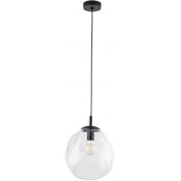 TK Lighting Sol lampa wisząca 1x15 W czarna-przezroczysta 10082