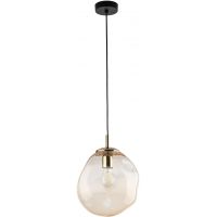 TK Lighting Sol lampa wisząca 1x15 W czarna-bursztynowa 10083