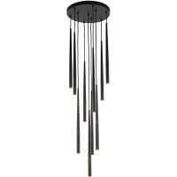 TK Lighting Piano lampa wisząca 10x8 W czarna 10114