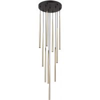 TK Lighting Piano lampa wisząca 10x8 W czarna-złota 10118