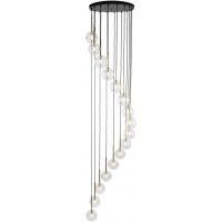 TK Lighting Aurora lampa wisząca 16x6 W czarna 10182