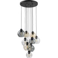 TK Lighting Cubus lampa wisząca 9x15 W bursztynowa 10247