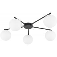 TK Lighting Elton lampa podsufitowa 5x8 W czarna 10262