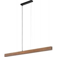 TK Lighting Teo lampa wisząca 1x36W LED ciemne drewno/czarny 1449