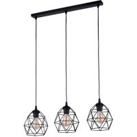 TK Lighting Galaxy lampa wisząca 3x60 W czarna 3191