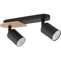 TK Lighting Cover lampa podsufitowa 2x10 W czarna 4674