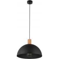 TK Lighting Oslo Black lampa wisząca 1x15W czarny/brązowy 4852