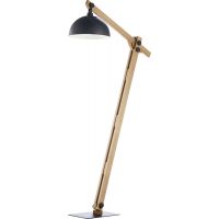 TK Lighting Oslo lampa stojąca 1x60W sosna/czarna 5023