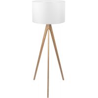 TK Lighting Treviso lampa stojąca 1x15W drewno/biały 5038