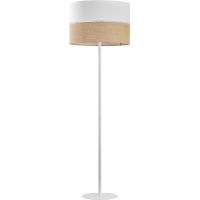 TK Lighting Linobianco lampa stojąca 1x15W biały/brązowy 5241