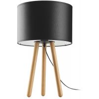 TK Lighting Tokyo lampa stołowa 1x15 czarny/jasne drewno 5293