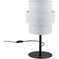 TK Lighting Calisto lampa stołowa 1x15W biały/czarny 5893