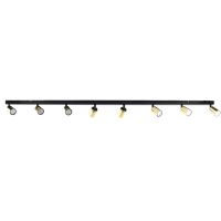 TK Lighting Top lampa podsufitowa 8x10 W czarna 5997