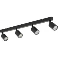 TK Lighting Top lampa podsufitowa 4x10 W czarna 6177