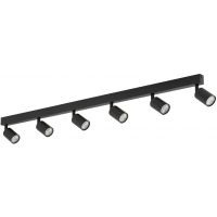 TK Lighting Top lampa podsufitowa 6x10 W czarna 6178