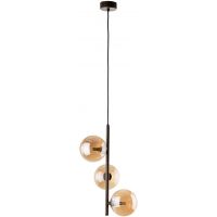 TK Lighting Estera lampa wisząca 3x6 W brązowa 6188