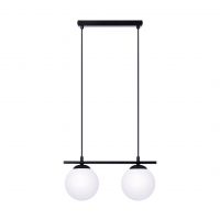 Zuma Line Globe lampa wisząca 2x10 W biała-czarna 1208
