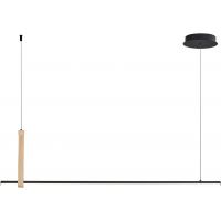 Zuma Line Wood Claud lampa wisząca 1x20W LED czarny/drewno 22806M-WOOD