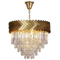 Zuma Line Lyon lampa wisząca 9x40W złoty/przezroczysty 23910/9