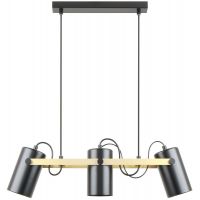 Zuma Line Resi lampa wisząca 3x40W czarny mat/złoty A8162-3A