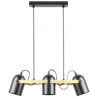 Zuma Line Fati lampa wisząca 3x40W czarny mat/złoty A8163-3A