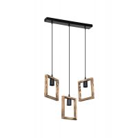 Zuma Line Atria lampa wisząca 3x20 W czarna-drewno ASZ.1679