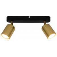 Zuma Line Vila lampa podsufitowa 2x50W złoto szczotkowane/czarny GU13013C-2B