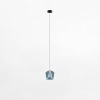 Zuma Line Colore lampa wisząca 1x6 W czarna-przezroczysta-niebieska MD3350-1BL/B