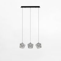 Zuma Line Colore lampa wisząca 3x6 W czarna-przezroczysta MD3350B-3BL/C