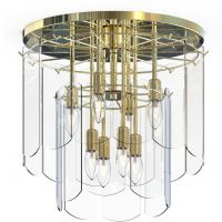 Zuma Line Nira lampa podsufitowa 8x40 W przezroczysta-złota MX3523-8M-EGN