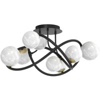 Zuma Line Nisyro lampa podsufitowa 8x3,5 W czarna-złota MX4922-8-EBGN