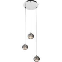 Zuma Line Crystal lampa wisząca 3x42W chrom/szkło dymione/kryształ P0076-03M-B5FZ