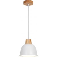 Zuma Line Orlo lampa wisząca 1x40W biały/drewno P21031M