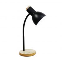 Zuma Line SM lampa biurkowa 1x40 W czarna-drewno SM-W02-BL