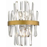 Zuma Line Constantinople kinkiet 1x28 W złoty-kryształowy W0567-02D-B57G