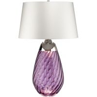 Elstead Lighting Lena lampa stołowa 1x60 W 1x7 W fioletowa-satyna LENA-TL-L-PLUM-OWSS